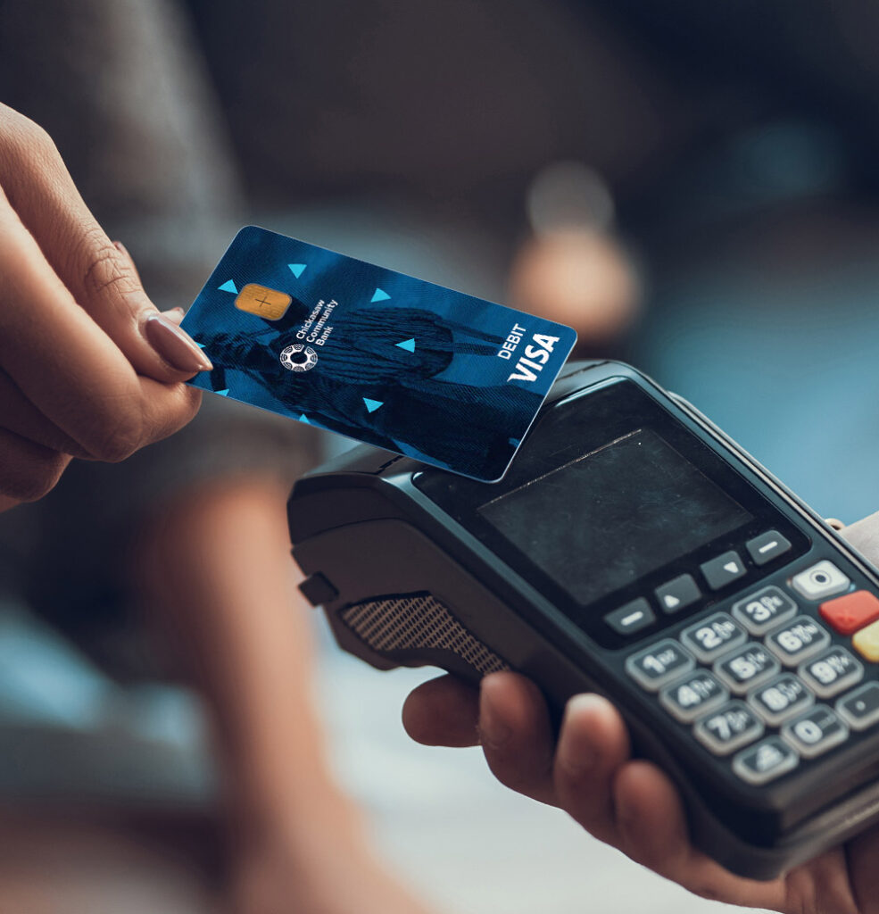 CCB Credit card being used to make a purchase
